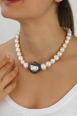 Collana Bronzo e perle coltivate