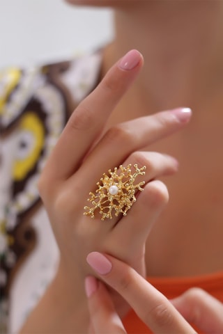 Anello - Bronzo e perla