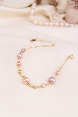 Bracelet - Plaqué or jaune et perles de culture