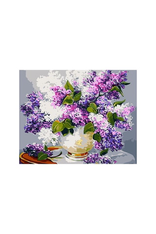Tela de pintar numerada Vasos e flores