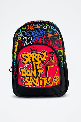 Mochila - Preto - Preto, vermelho e verde