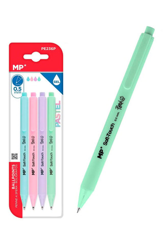 4 esferográficas - 4 tintas