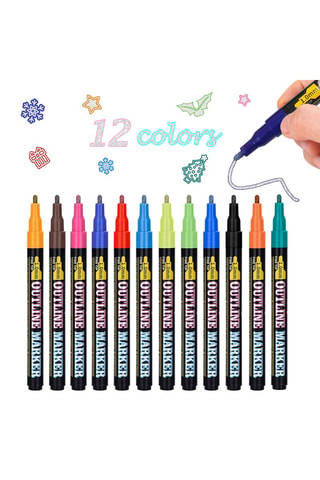 12 marcadores permanentes Multicor
