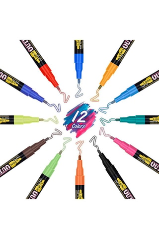12 marcadores permanentes Multicor