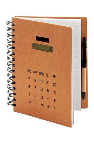 Caderno pautado espiral - 128 páginas Castanho e preto - 21 x 18 x 1,5 cm