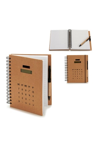 Caderno pautado espiral - 128 páginas Castanho e preto - 21 x 18 x 1,5 cm