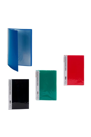 4 livros de apresentação Azul, vermelho, preto e verde - 33,5 x 25 cm