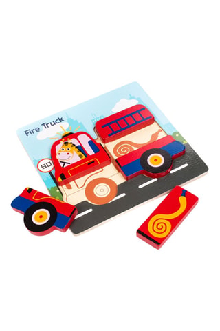 Puzzle em madeira Camião dos bombeiros - 5 peças - A partir de 3 anos