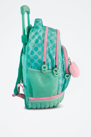 Mochila com rodinhas - Verde-claro - Azul, verde e rosa