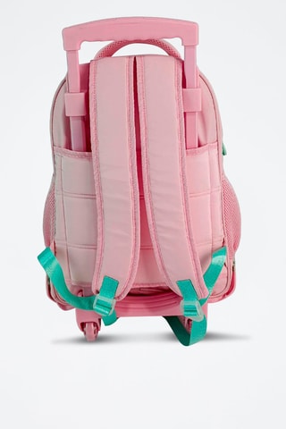 Mochila com rodinhas - Rosa - Verde e rosa