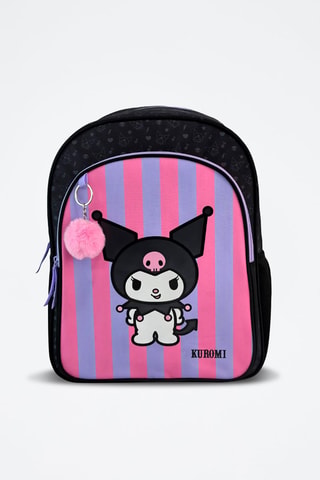 Mochila Kuromi Hello Kitty Sanrio - Preto - Preto, violeta e rosa