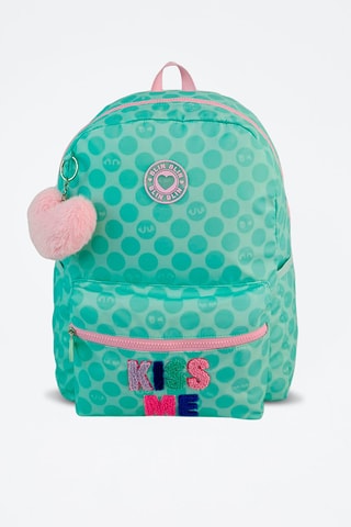 Mochila - Verde-claro - Azul, verde e rosa