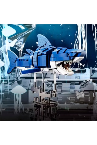 Maquete 3D mecanizada Tubarão - 687 peças - A partir dos 12 anos