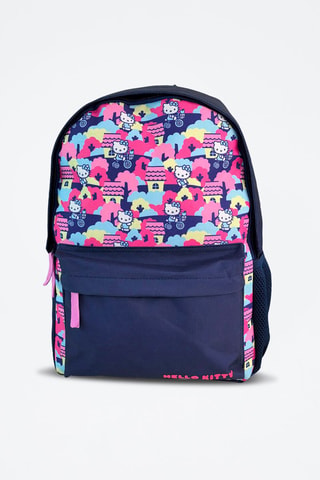 Mochila Hello Kitty Sanrio - Azul-marinho ­ - Azul e rosa