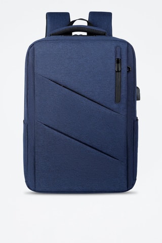 Mochila conectada - Azul-marinho - Preto e azul