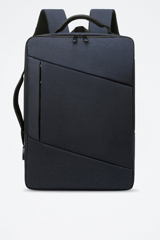 Mochila conectada - Azul-marinho - Preto, azul e cinzento