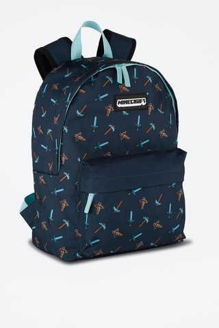 Mochila Minecraft Pica Pica Azul-escuro e turquesa - Azul