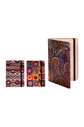 3 cadernos - 100 páginas  Multicolor - 17,5 x 12,5 cm