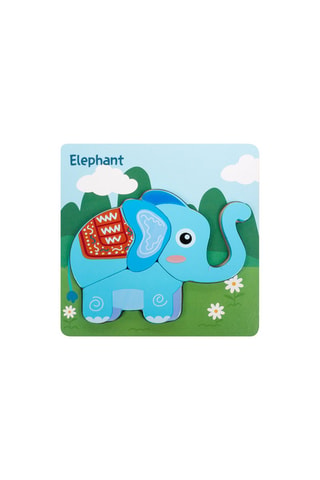 Puzzle em madeira Elefante - 4 peças A partir de 3 anos