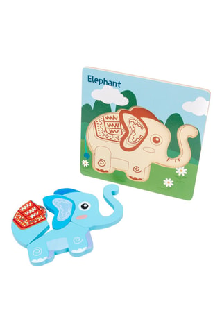 Puzzle em madeira Elefante - 4 peças A partir de 3 anos