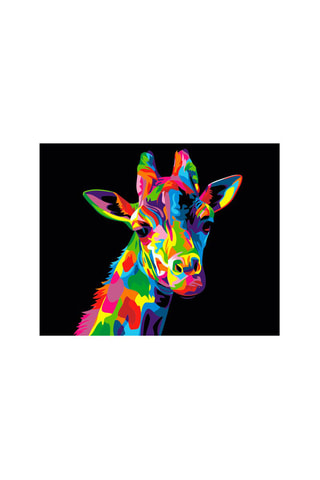 Pintura por número girafa 40 x 50 cm - A partir dos 3 anos