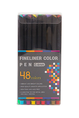 48 canetas de feltro Multicolor