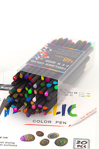 48 canetas de feltro Multicolor