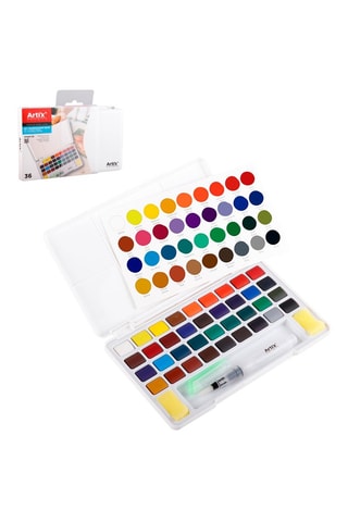 Paleta de pintura aguarela - 36 cores