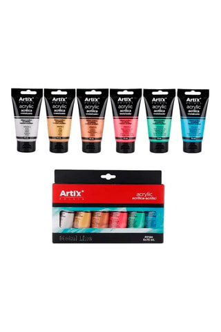 6 tubos de tinta acrílica - 75 ml