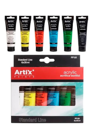 6 tubos de tinta acrílica - 35 ml