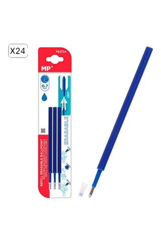 24 recharges pour stylos effaçables - Encre bleue