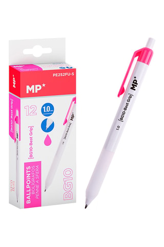12 stylos-billes - Encre rose