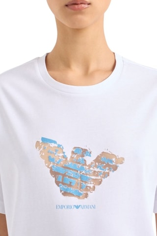 Camiseta - Blanco y azul