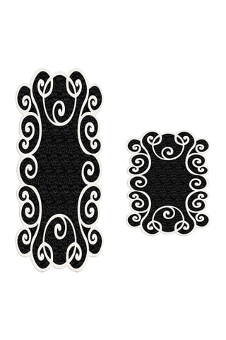 2 tappetini bagno - Nero - 50 x 60 / 60 x 100 cm