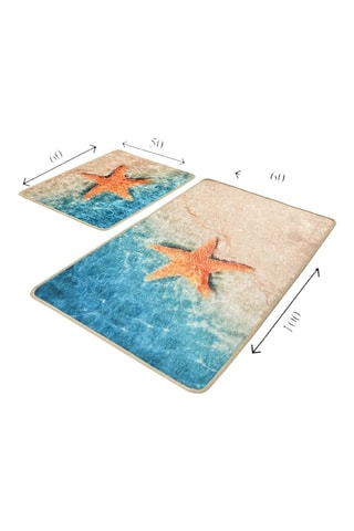 2 tappetini bagno Stella - 50 x 60 / 60 x 100 cm