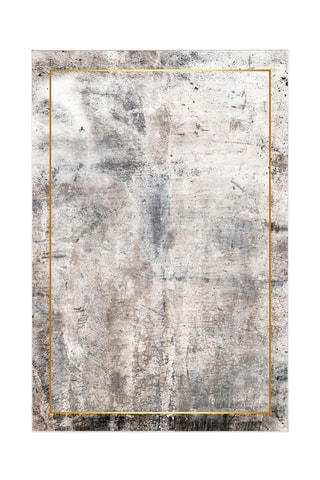2 tappetini bagno - Grigio e dorato - 50 x 60 cm e 60 x 100 cm