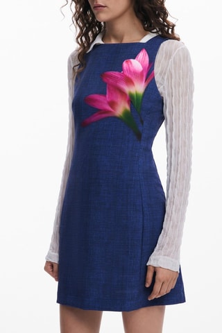 Robe trapèze sans manches - Bleu