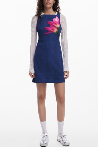 Robe trapèze sans manches - Bleu