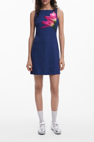 Robe trapèze sans manches - Bleu