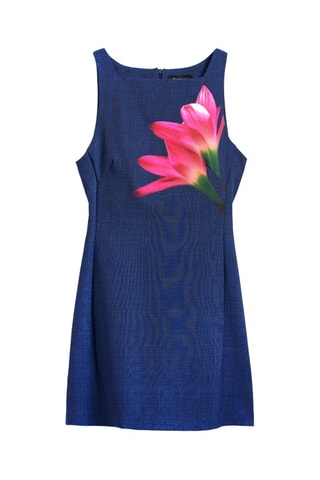 Robe trapèze sans manches - Bleu