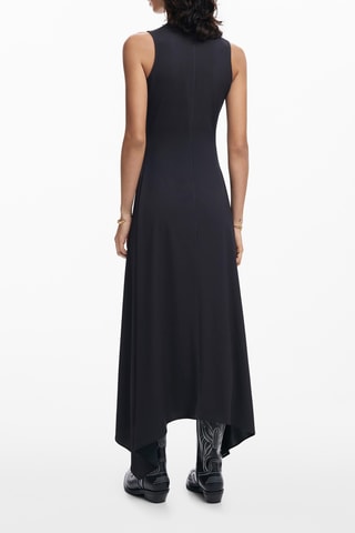 Robe longue - Noir et orange