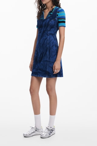 Robe courte en jean - Bleu