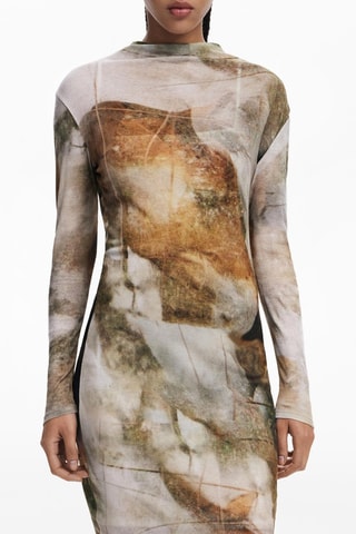 Robe midi - Beige