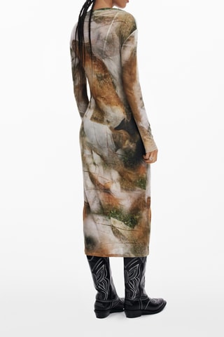 Robe midi - Beige
