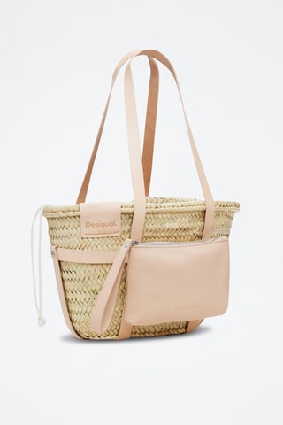 Sac porté épaule - Beige et rose