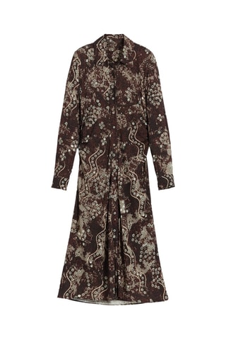 Robe chemise - Beige et marron