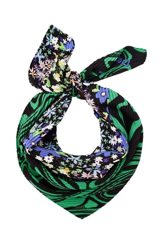 Foulard - Noir, bleu et vert
