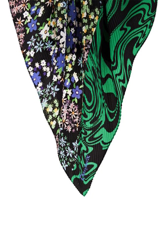 Foulard - Noir, bleu et vert