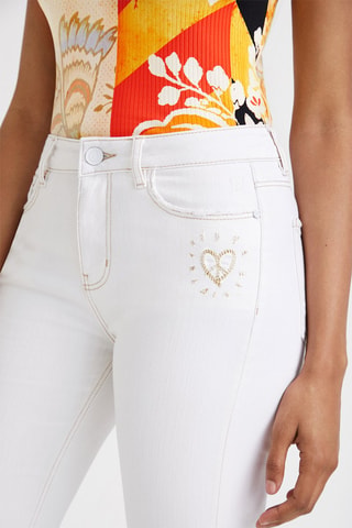 Pantalon slim - Blanc