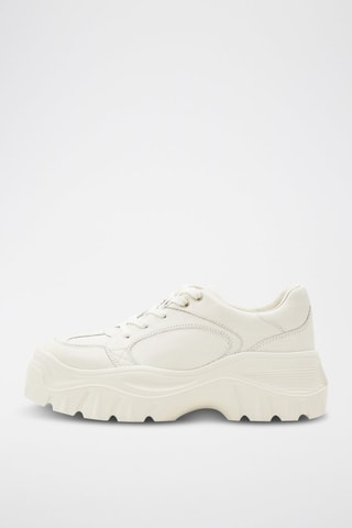 Baskets plateformes en cuir - Blanc